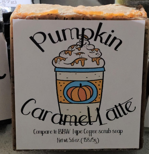 Pumpkin Caramel Latte Coffee Scrub Soap